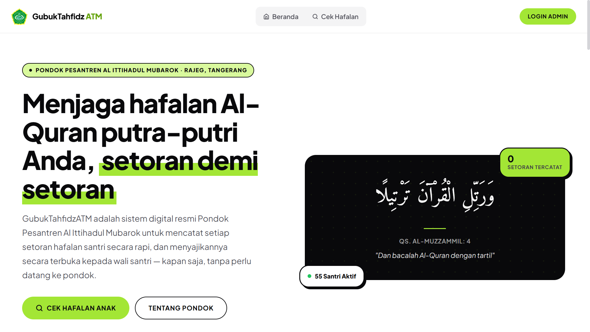 Website GubukTahfidzATM